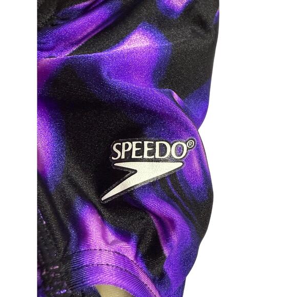 Women's Vintage 90's Purple Black SPEEDO One Piece Swimsuit Size 34 - Picture 5 of 7